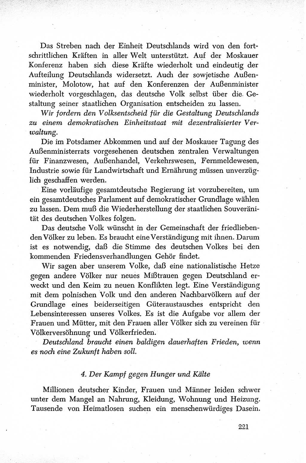 Dokumente der Sozialistischen Einheitspartei Deutschlands (SED) [Sowjetische Besatzungszone (SBZ) Deutschlands] 1946-1948, Seite 221 (Dok. SED SBZ Dtl. 1946-1948, S. 221)