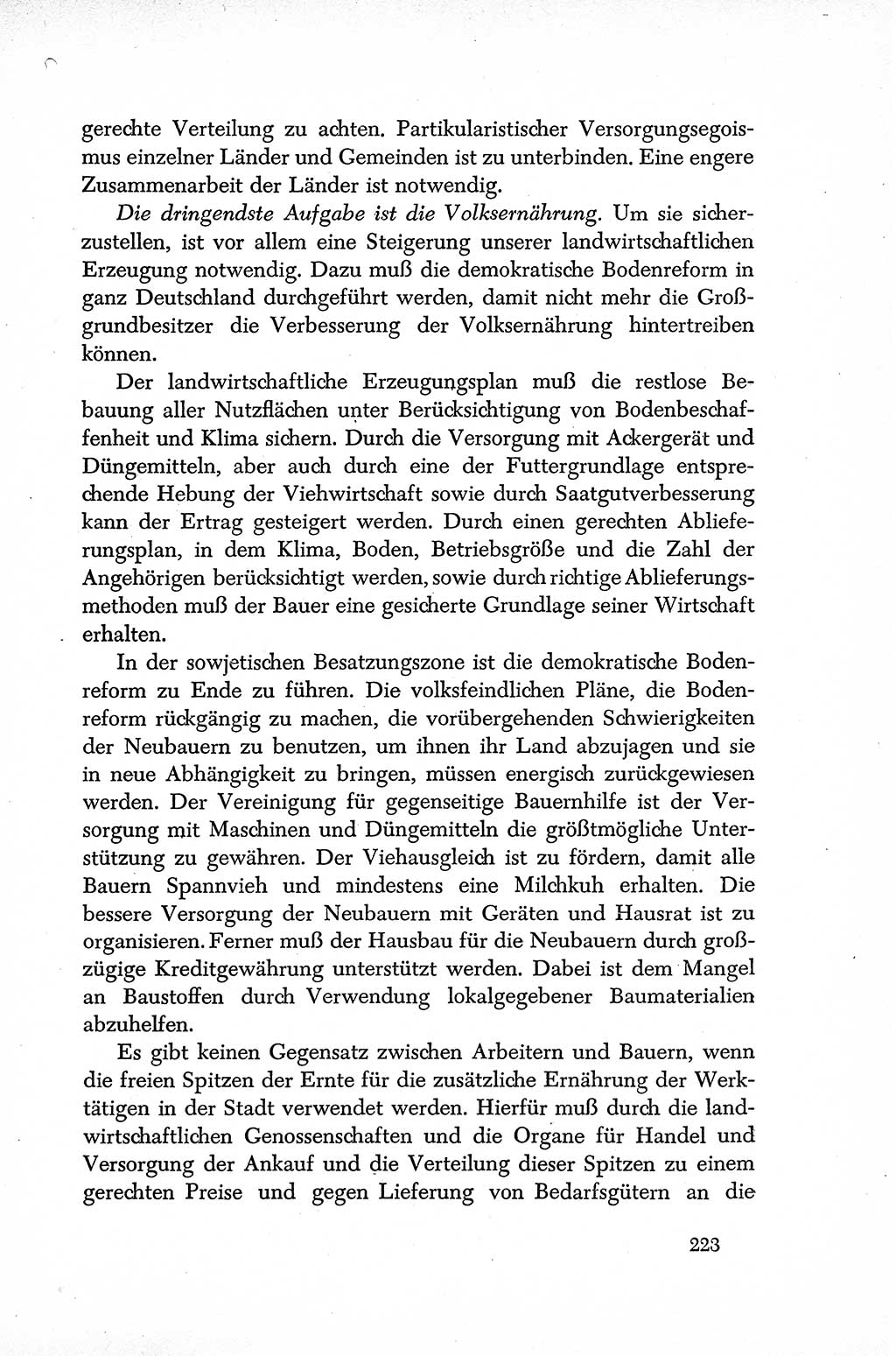 Dokumente der Sozialistischen Einheitspartei Deutschlands (SED) [Sowjetische Besatzungszone (SBZ) Deutschlands] 1946-1948, Seite 223 (Dok. SED SBZ Dtl. 1946-1948, S. 223)