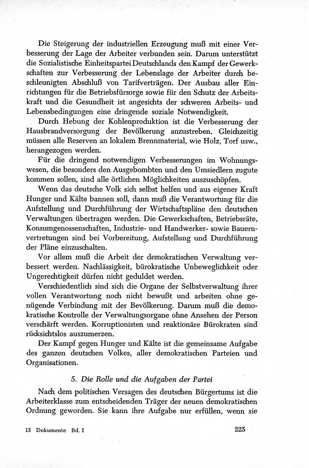 Dokumente der Sozialistischen Einheitspartei Deutschlands (SED) [Sowjetische Besatzungszone (SBZ) Deutschlands] 1946-1948, Seite 225 (Dok. SED SBZ Dtl. 1946-1948, S. 225)