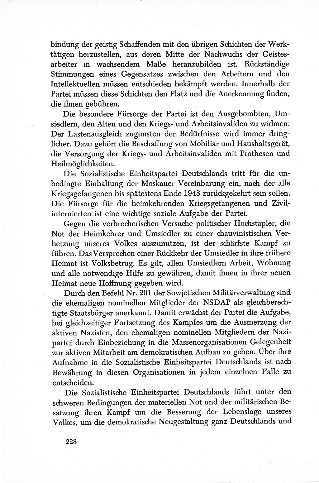 Dokumente der Sozialistischen Einheitspartei Deutschlands (SED) [Sowjetische Besatzungszone (SBZ) Deutschlands] 1946-1948, Seite 228 (Dok. SED SBZ Dtl. 1946-1948, S. 228)