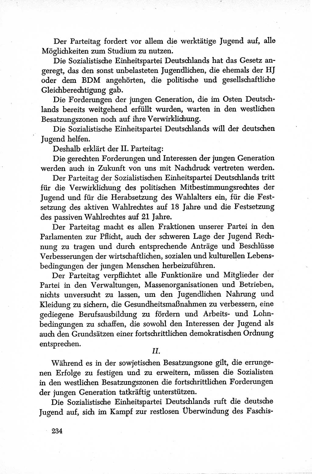 Dokumente der Sozialistischen Einheitspartei Deutschlands (SED) [Sowjetische Besatzungszone (SBZ) Deutschlands] 1946-1948, Seite 234 (Dok. SED SBZ Dtl. 1946-1948, S. 234)