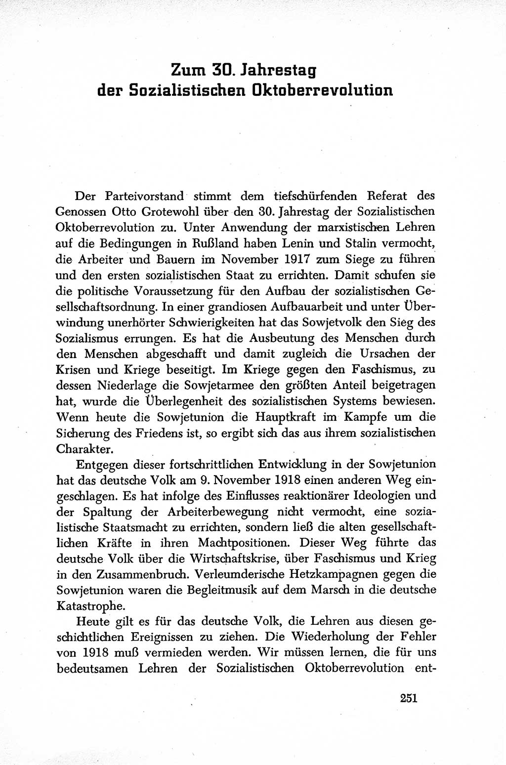 Dokumente der Sozialistischen Einheitspartei Deutschlands (SED) [Sowjetische Besatzungszone (SBZ) Deutschlands] 1946-1948, Seite 251 (Dok. SED SBZ Dtl. 1946-1948, S. 251)