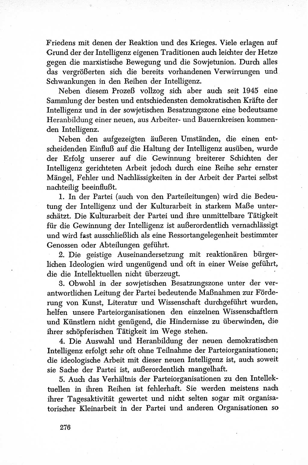 Dokumente der Sozialistischen Einheitspartei Deutschlands (SED) [Sowjetische Besatzungszone (SBZ) Deutschlands] 1946-1948, Seite 276 (Dok. SED SBZ Dtl. 1946-1948, S. 276)