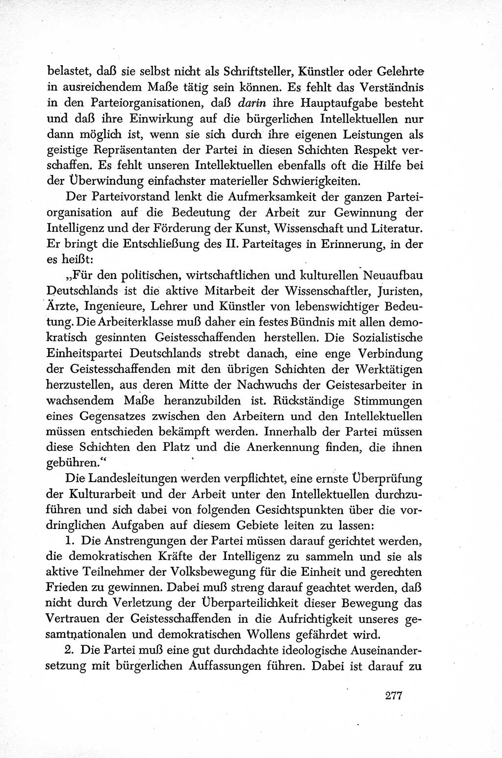 Dokumente der Sozialistischen Einheitspartei Deutschlands (SED) [Sowjetische Besatzungszone (SBZ) Deutschlands] 1946-1948, Seite 277 (Dok. SED SBZ Dtl. 1946-1948, S. 277)