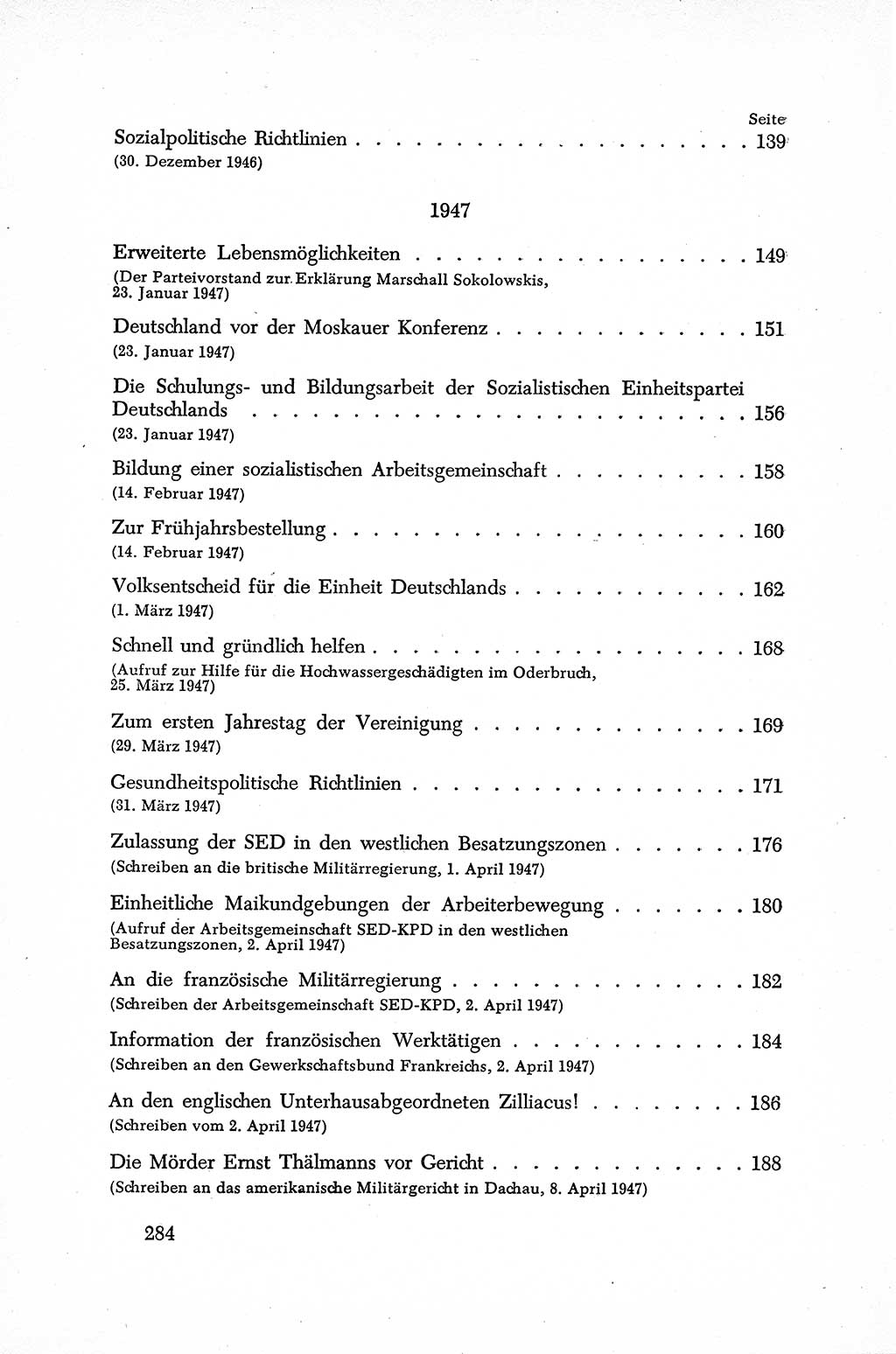Dokumente der Sozialistischen Einheitspartei Deutschlands (SED) [Sowjetische Besatzungszone (SBZ) Deutschlands] 1946-1948, Seite 284 (Dok. SED SBZ Dtl. 1946-1948, S. 284)