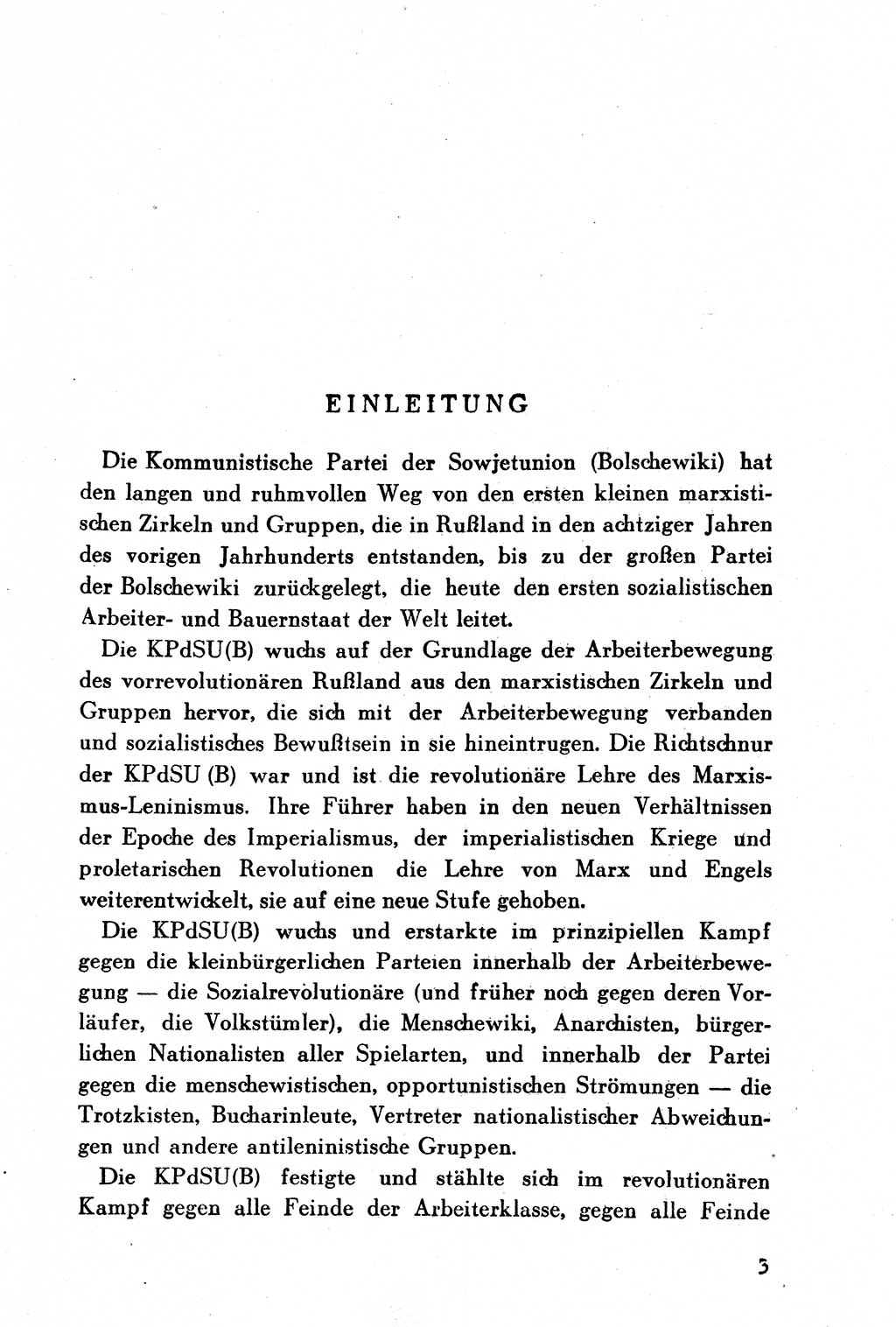 Geschichte der Kommunistischen Partei der Sowjetunion (KPdSU) [Sowjetische Besatzungszone (SBZ) Deutschlands] 1946, Seite 3 (Gesch. KPdSU SBZ Dtl. 1946, S. 3)