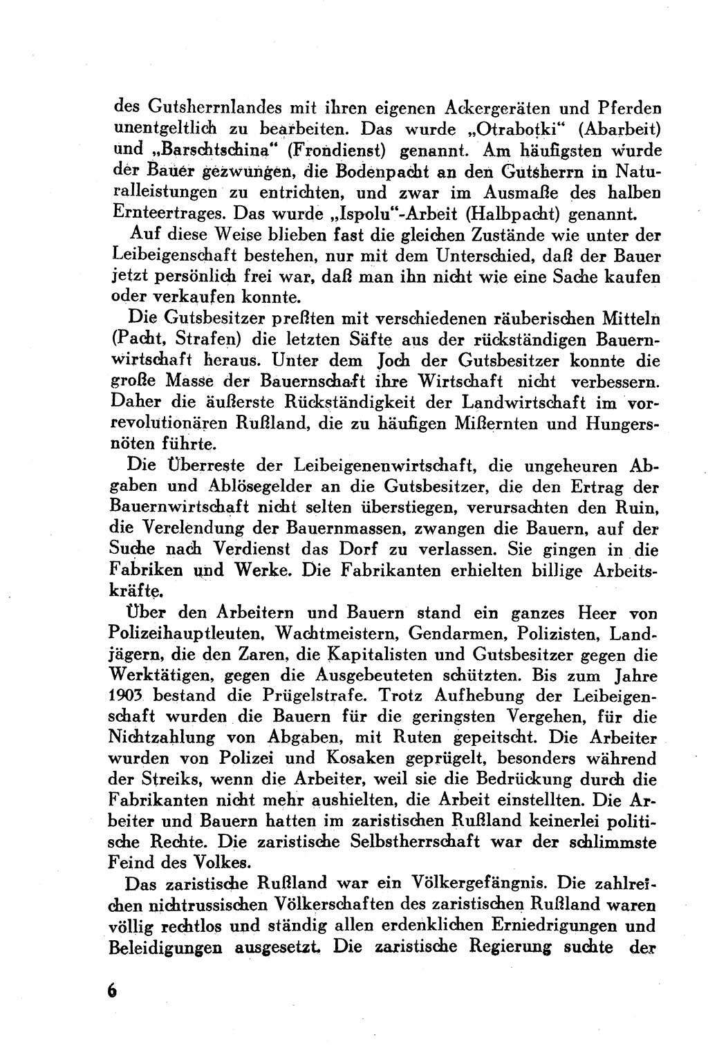 Geschichte der Kommunistischen Partei der Sowjetunion (KPdSU) [Sowjetische Besatzungszone (SBZ) Deutschlands] 1946, Seite 6 (Gesch. KPdSU SBZ Dtl. 1946, S. 6)