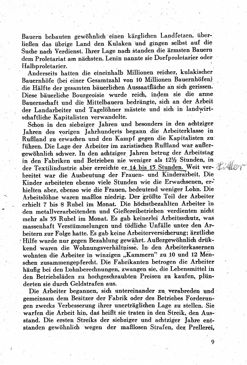 Geschichte der Kommunistischen Partei der Sowjetunion (KPdSU) [Sowjetische Besatzungszone (SBZ) Deutschlands] 1946, Seite 9 (Gesch. KPdSU SBZ Dtl. 1946, S. 9)