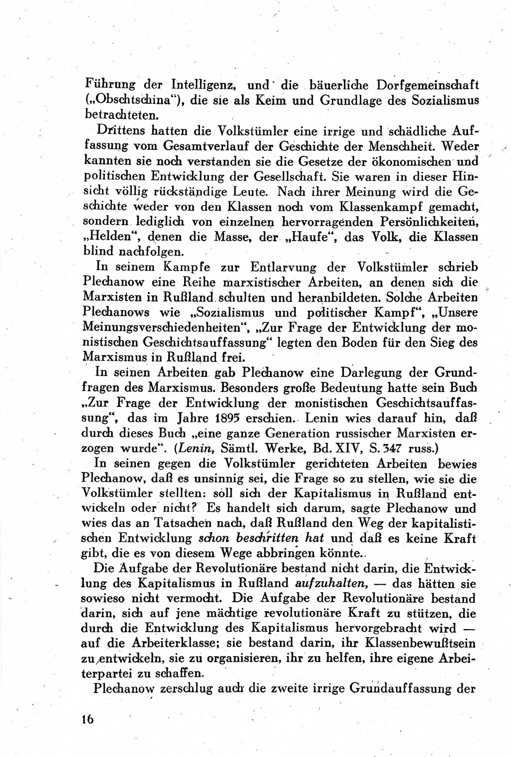 Geschichte der Kommunistischen Partei der Sowjetunion (KPdSU) [Sowjetische Besatzungszone (SBZ) Deutschlands] 1946, Seite 16 (Gesch. KPdSU SBZ Dtl. 1946, S. 16)