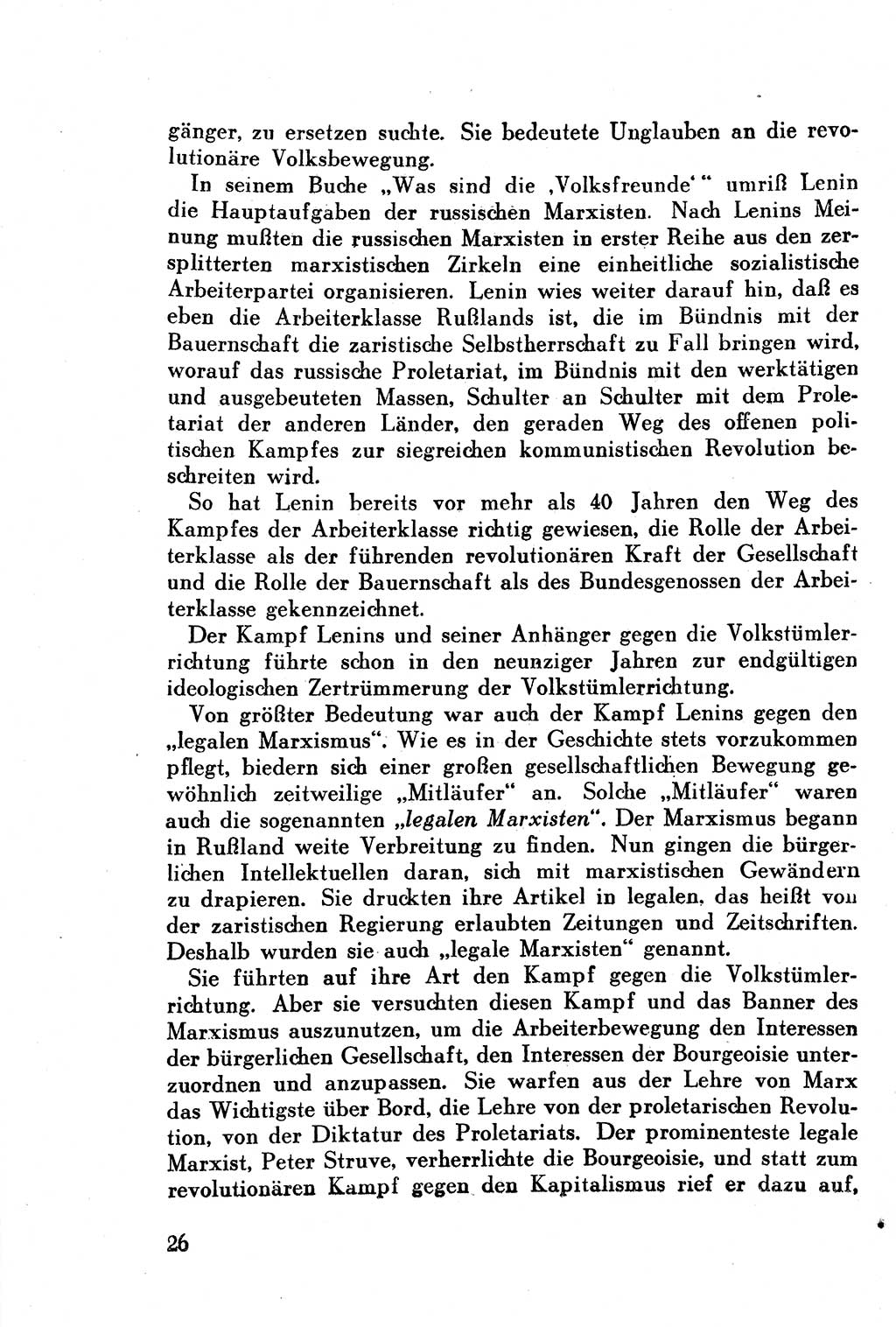Geschichte der Kommunistischen Partei der Sowjetunion (KPdSU) [Sowjetische Besatzungszone (SBZ) Deutschlands] 1946, Seite 26 (Gesch. KPdSU SBZ Dtl. 1946, S. 26)
