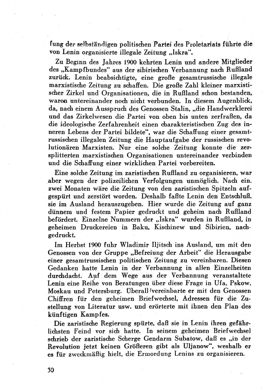 Geschichte der Kommunistischen Partei der Sowjetunion (KPdSU) [Sowjetische Besatzungszone (SBZ) Deutschlands] 1946, Seite 30 (Gesch. KPdSU SBZ Dtl. 1946, S. 30)