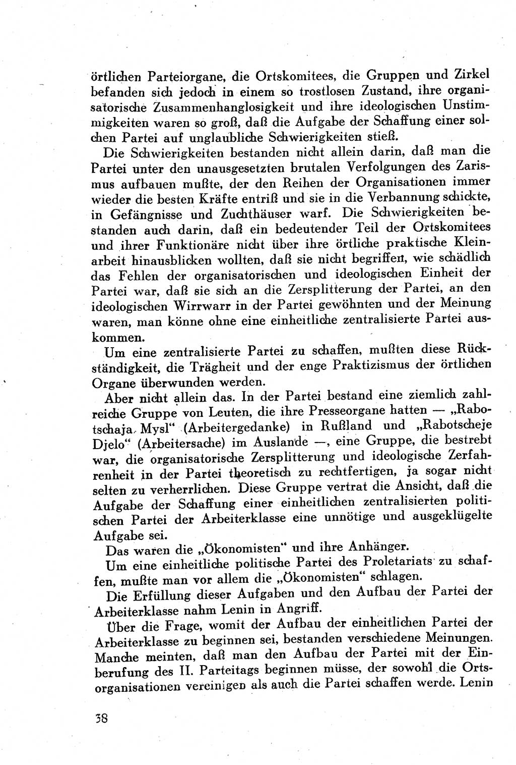 Geschichte der Kommunistischen Partei der Sowjetunion (KPdSU) [Sowjetische Besatzungszone (SBZ) Deutschlands] 1946, Seite 38 (Gesch. KPdSU SBZ Dtl. 1946, S. 38)