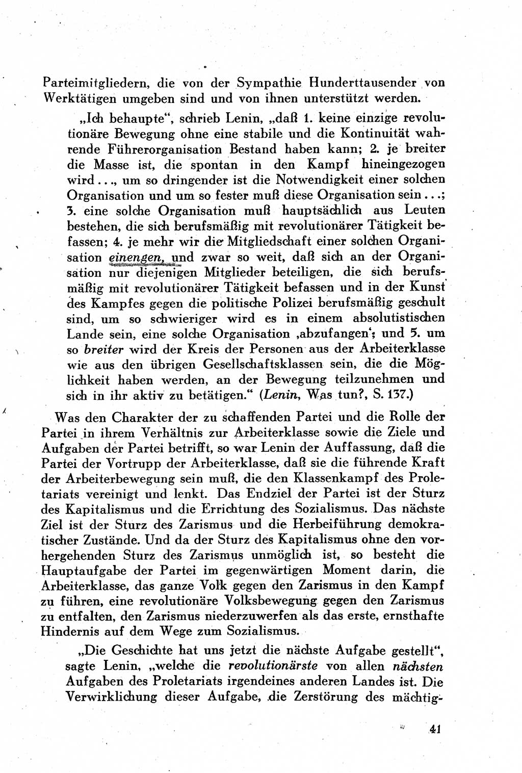 Geschichte der Kommunistischen Partei der Sowjetunion (KPdSU) [Sowjetische Besatzungszone (SBZ) Deutschlands] 1946, Seite 41 (Gesch. KPdSU SBZ Dtl. 1946, S. 41)