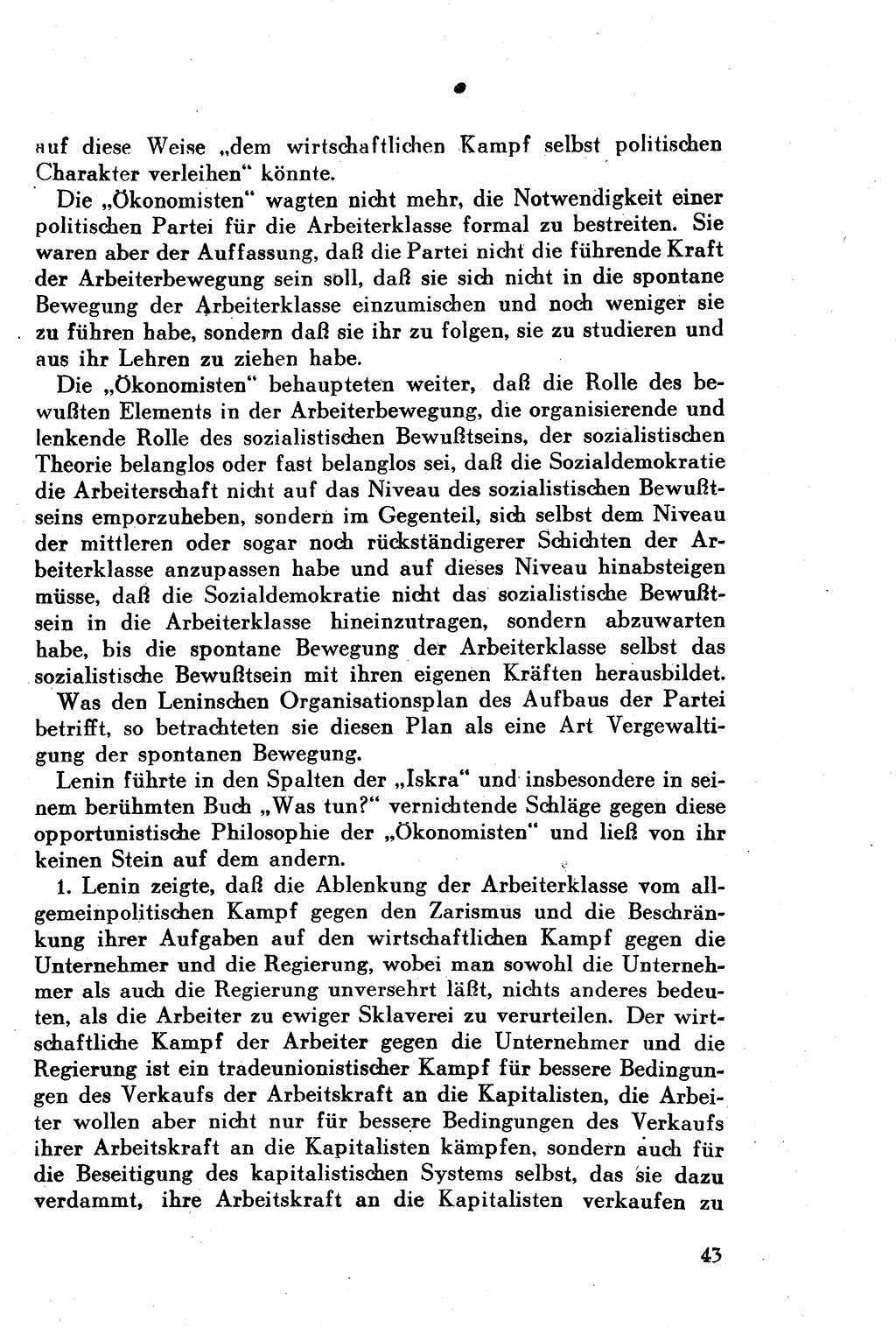 Geschichte der Kommunistischen Partei der Sowjetunion (KPdSU) [Sowjetische Besatzungszone (SBZ) Deutschlands] 1946, Seite 43 (Gesch. KPdSU SBZ Dtl. 1946, S. 43)