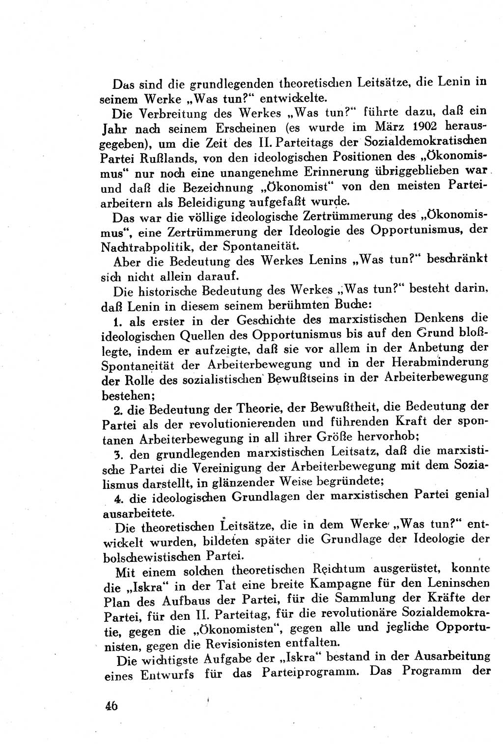 Geschichte der Kommunistischen Partei der Sowjetunion (KPdSU) [Sowjetische Besatzungszone (SBZ) Deutschlands] 1946, Seite 46 (Gesch. KPdSU SBZ Dtl. 1946, S. 46)