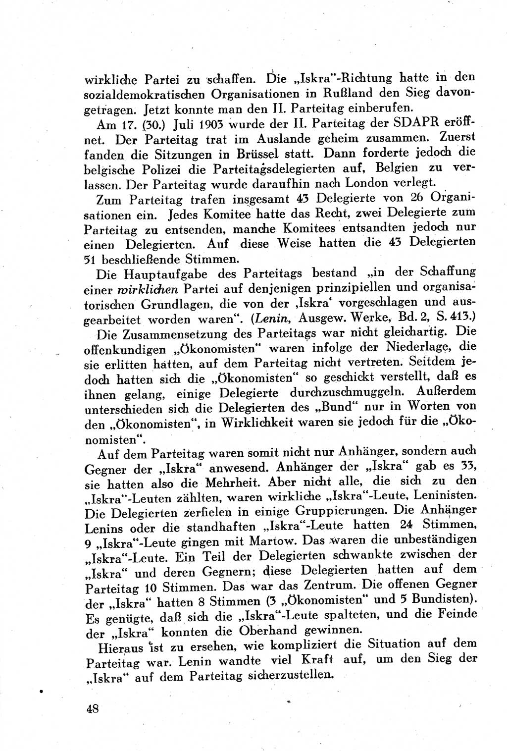 Geschichte der Kommunistischen Partei der Sowjetunion (KPdSU) [Sowjetische Besatzungszone (SBZ) Deutschlands] 1946, Seite 48 (Gesch. KPdSU SBZ Dtl. 1946, S. 48)