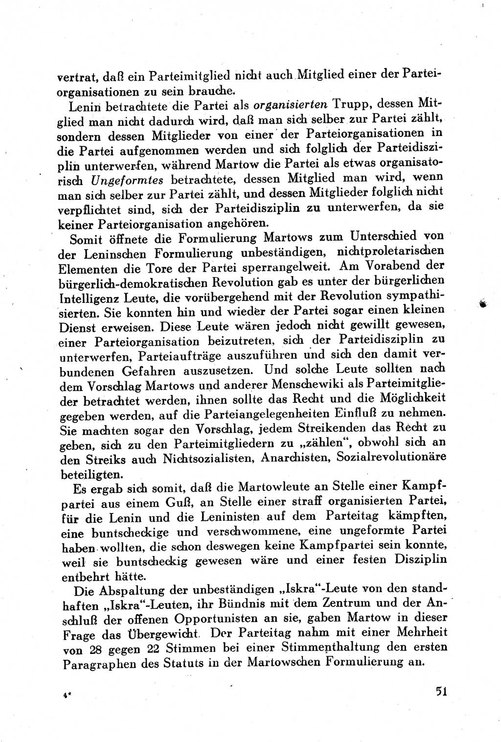 Geschichte der Kommunistischen Partei der Sowjetunion (KPdSU) [Sowjetische Besatzungszone (SBZ) Deutschlands] 1946, Seite 51 (Gesch. KPdSU SBZ Dtl. 1946, S. 51)
