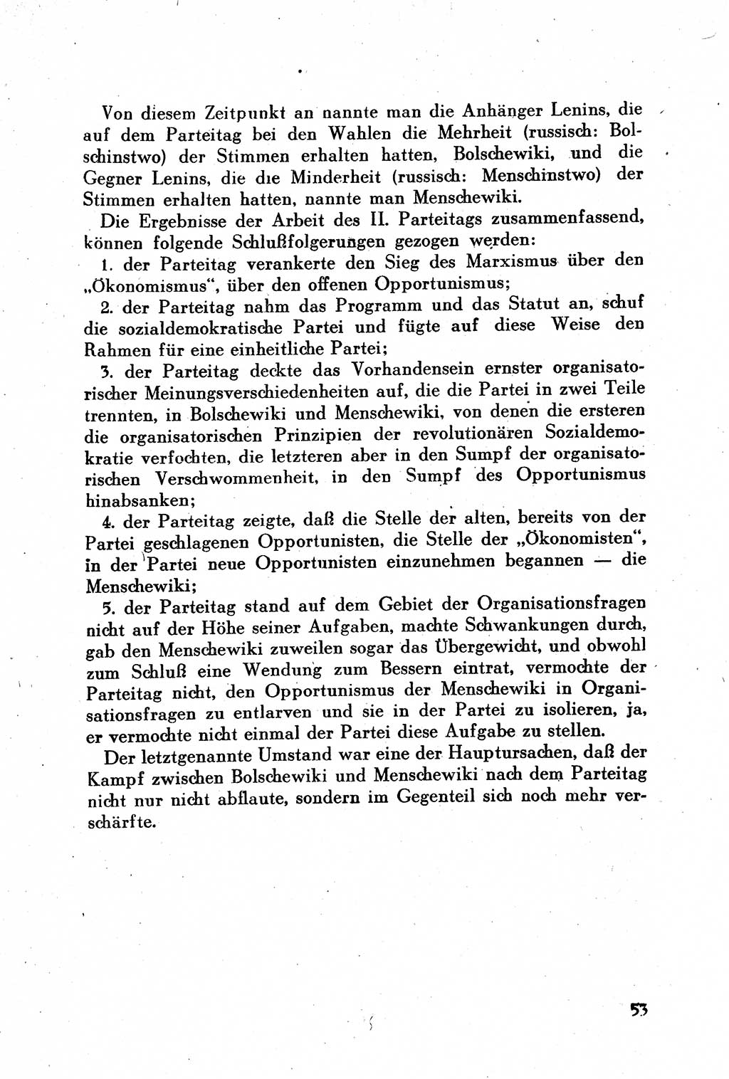 Geschichte der Kommunistischen Partei der Sowjetunion (KPdSU) [Sowjetische Besatzungszone (SBZ) Deutschlands] 1946, Seite 53 (Gesch. KPdSU SBZ Dtl. 1946, S. 53)