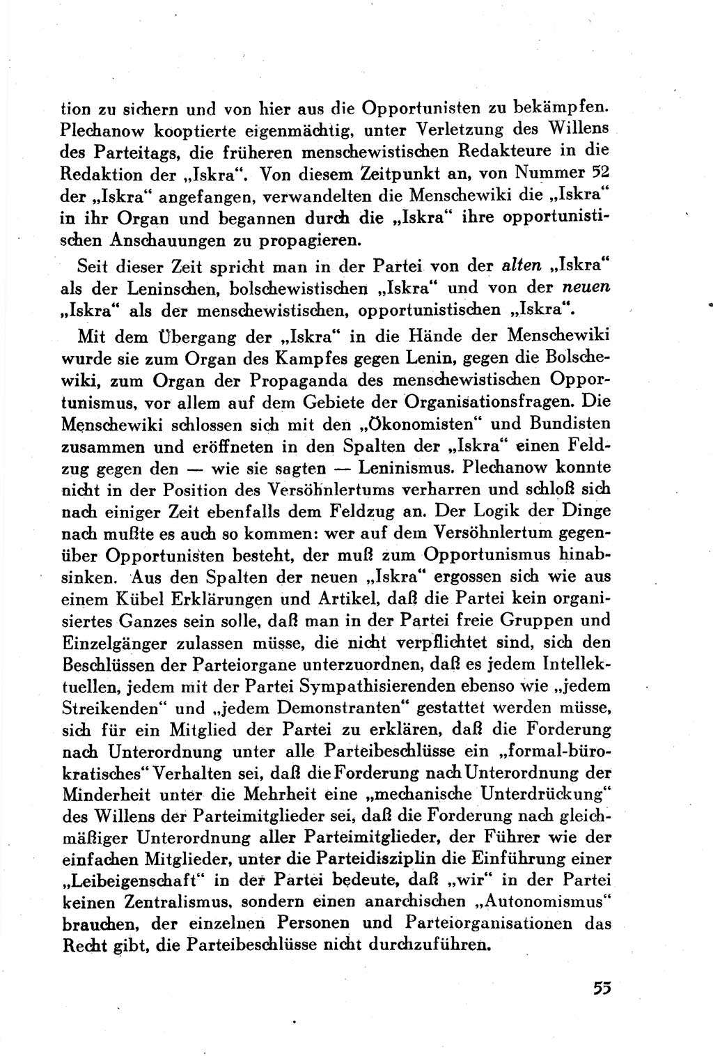Geschichte der Kommunistischen Partei der Sowjetunion (KPdSU) [Sowjetische Besatzungszone (SBZ) Deutschlands] 1946, Seite 55 (Gesch. KPdSU SBZ Dtl. 1946, S. 55)