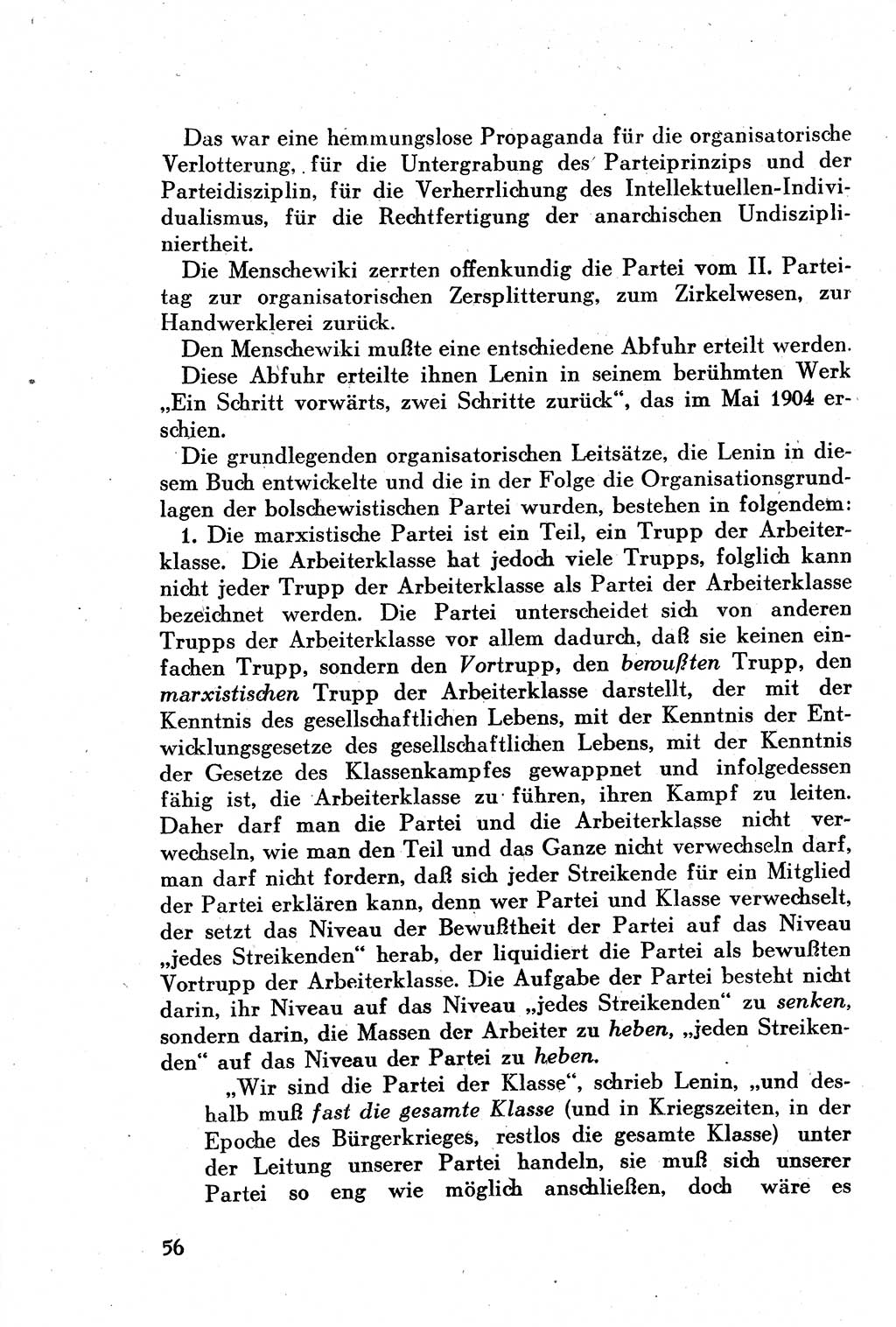 Geschichte der Kommunistischen Partei der Sowjetunion (KPdSU) [Sowjetische Besatzungszone (SBZ) Deutschlands] 1946, Seite 56 (Gesch. KPdSU SBZ Dtl. 1946, S. 56)