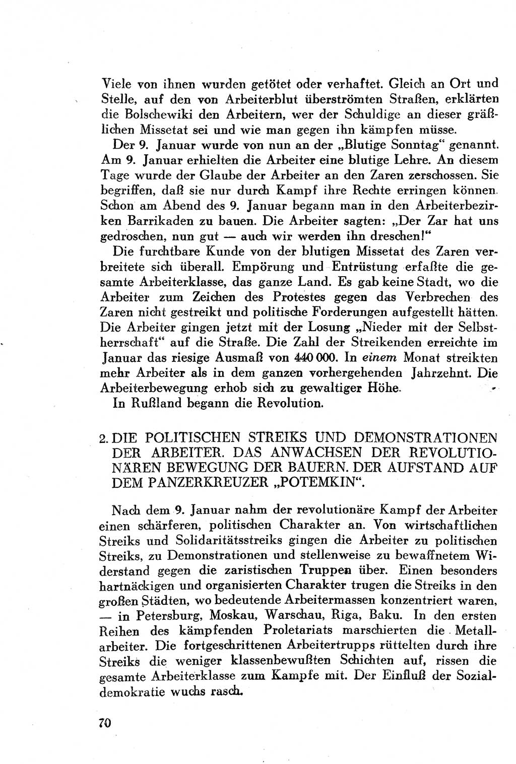 Geschichte der Kommunistischen Partei der Sowjetunion (KPdSU) [Sowjetische Besatzungszone (SBZ) Deutschlands] 1946, Seite 70 (Gesch. KPdSU SBZ Dtl. 1946, S. 70)