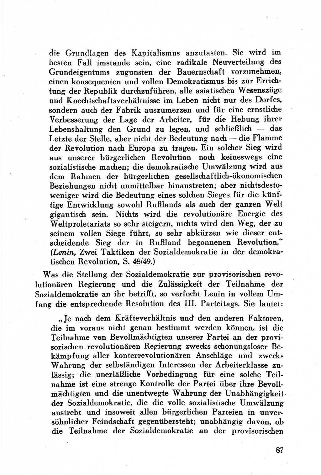 Geschichte der Kommunistischen Partei der Sowjetunion (KPdSU) [Sowjetische Besatzungszone (SBZ) Deutschlands] 1946, Seite 87 (Gesch. KPdSU SBZ Dtl. 1946, S. 87)