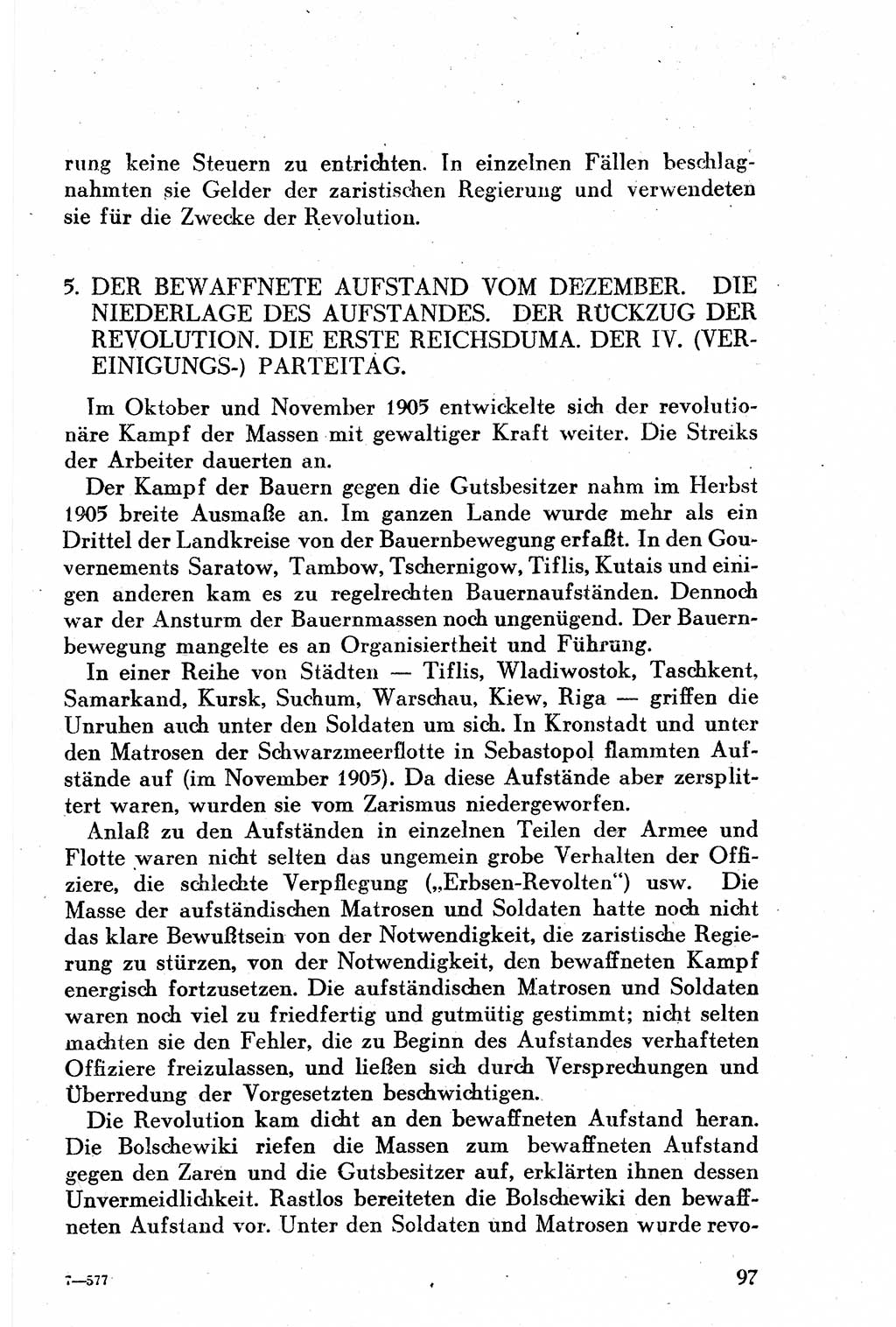 Geschichte der Kommunistischen Partei der Sowjetunion (KPdSU) [Sowjetische Besatzungszone (SBZ) Deutschlands] 1946, Seite 97 (Gesch. KPdSU SBZ Dtl. 1946, S. 97)