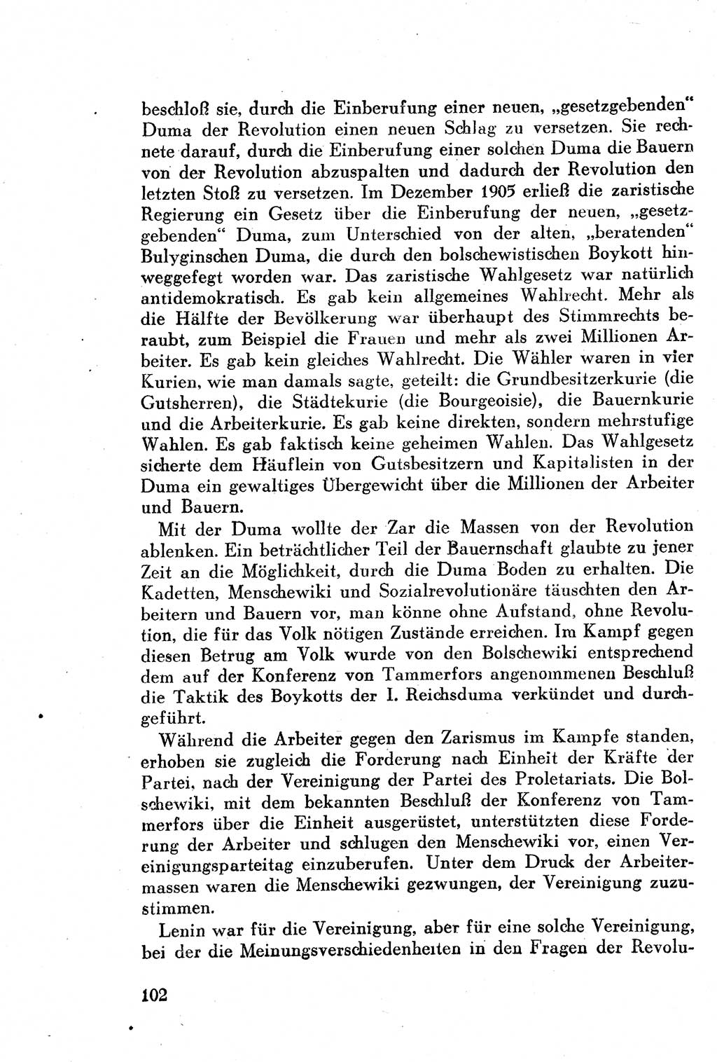 Geschichte der Kommunistischen Partei der Sowjetunion (KPdSU) [Sowjetische Besatzungszone (SBZ) Deutschlands] 1946, Seite 102 (Gesch. KPdSU SBZ Dtl. 1946, S. 102)