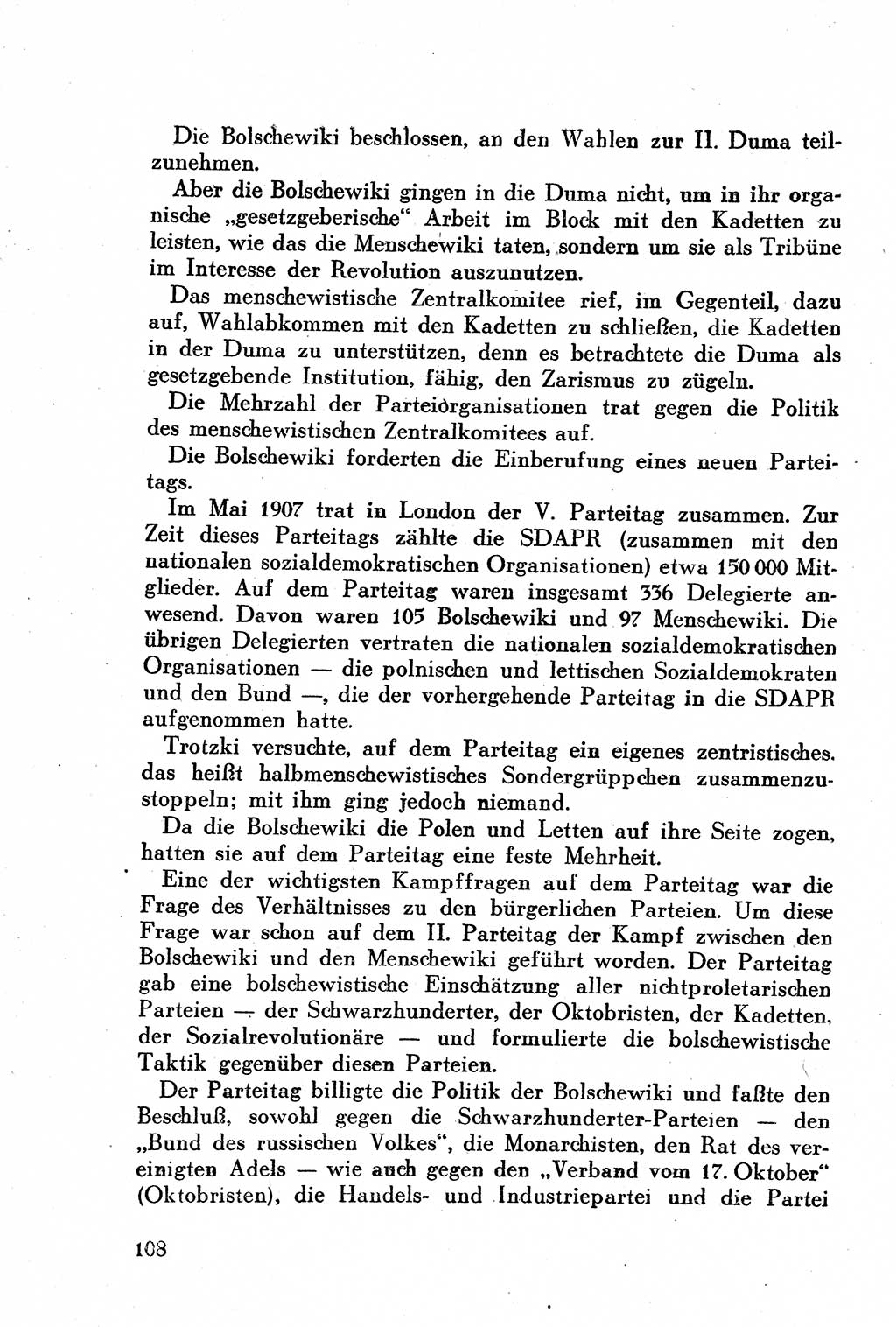 Geschichte der Kommunistischen Partei der Sowjetunion (KPdSU) [Sowjetische Besatzungszone (SBZ) Deutschlands] 1946, Seite 108 (Gesch. KPdSU SBZ Dtl. 1946, S. 108)