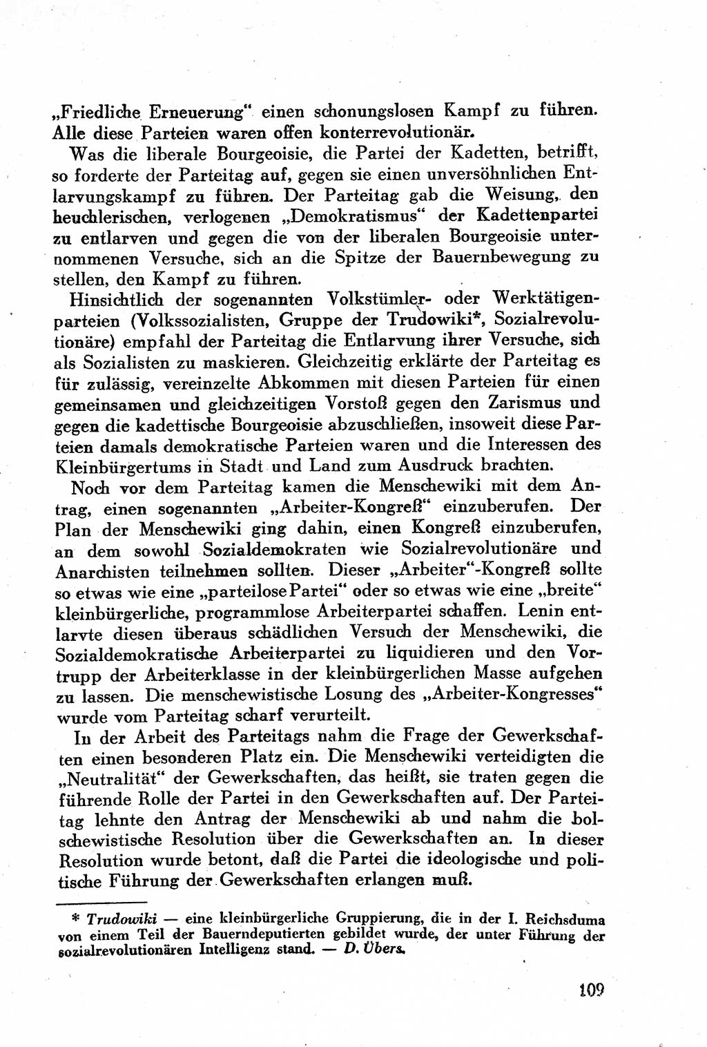 Geschichte der Kommunistischen Partei der Sowjetunion (KPdSU) [Sowjetische Besatzungszone (SBZ) Deutschlands] 1946, Seite 109 (Gesch. KPdSU SBZ Dtl. 1946, S. 109)