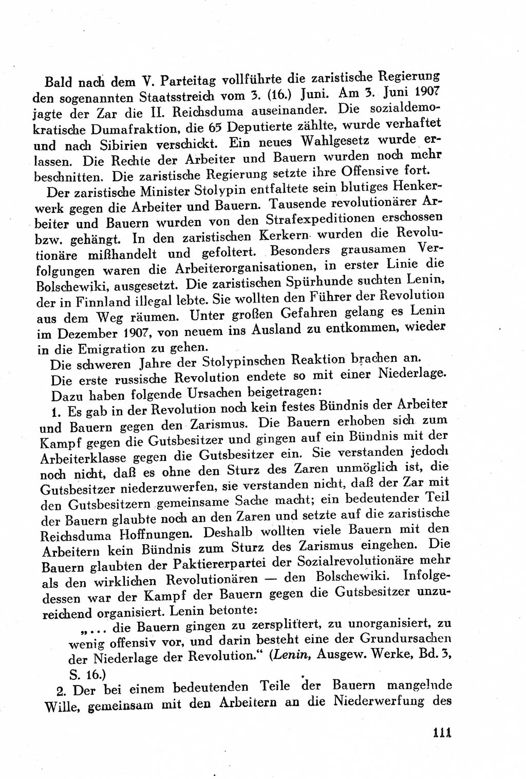 Geschichte der Kommunistischen Partei der Sowjetunion (KPdSU) [Sowjetische Besatzungszone (SBZ) Deutschlands] 1946, Seite 111 (Gesch. KPdSU SBZ Dtl. 1946, S. 111)