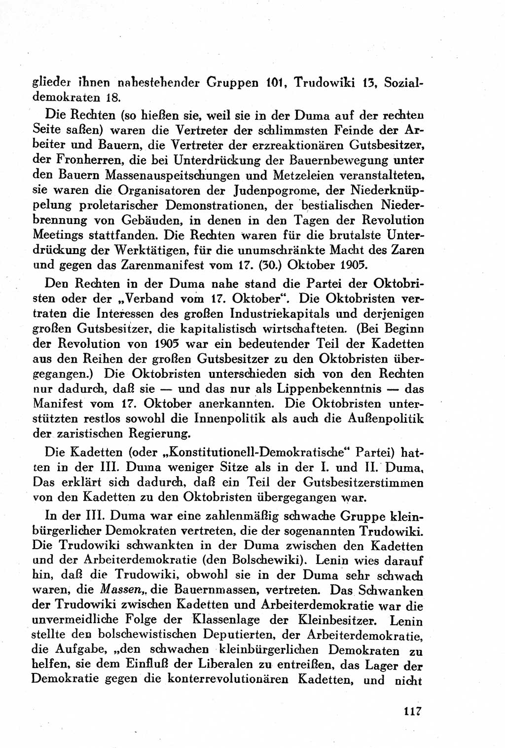 Geschichte der Kommunistischen Partei der Sowjetunion (KPdSU) [Sowjetische Besatzungszone (SBZ) Deutschlands] 1946, Seite 117 (Gesch. KPdSU SBZ Dtl. 1946, S. 117)