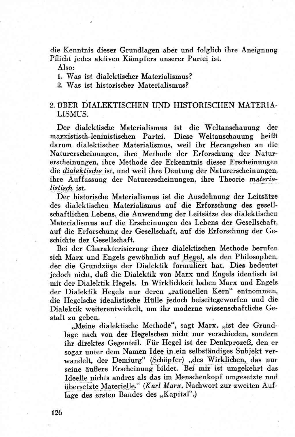 Geschichte der Kommunistischen Partei der Sowjetunion (KPdSU) [Sowjetische Besatzungszone (SBZ) Deutschlands] 1946, Seite 126 (Gesch. KPdSU SBZ Dtl. 1946, S. 126)