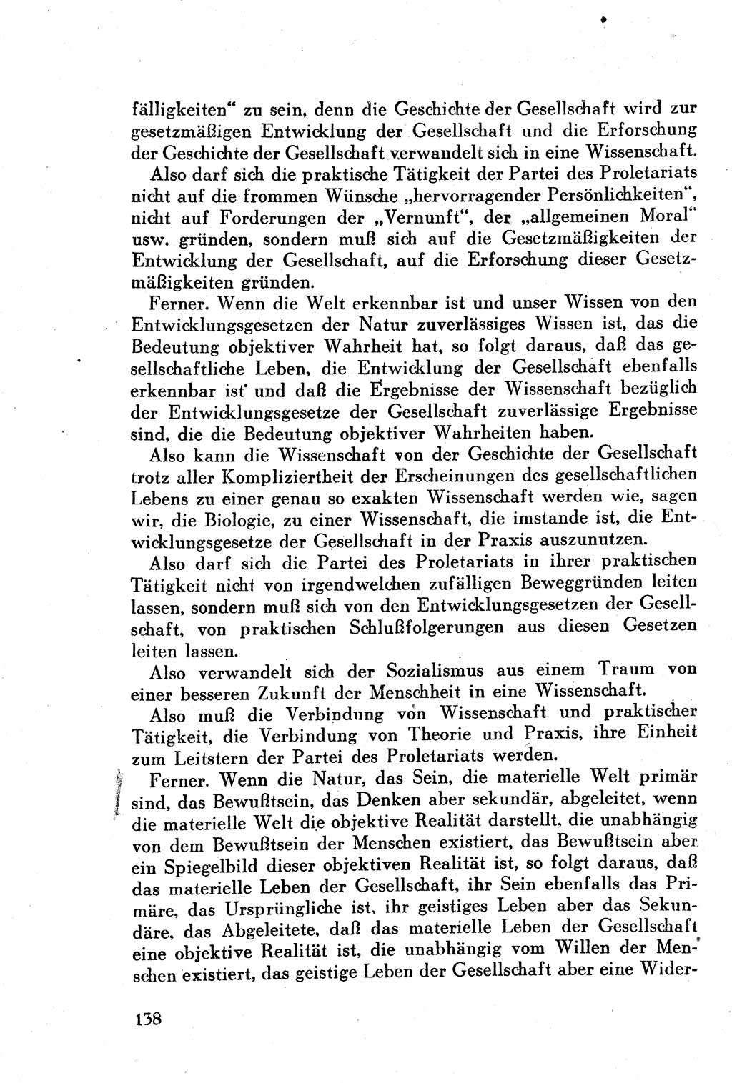 Geschichte der Kommunistischen Partei der Sowjetunion (KPdSU) [Sowjetische Besatzungszone (SBZ) Deutschlands] 1946, Seite 138 (Gesch. KPdSU SBZ Dtl. 1946, S. 138)