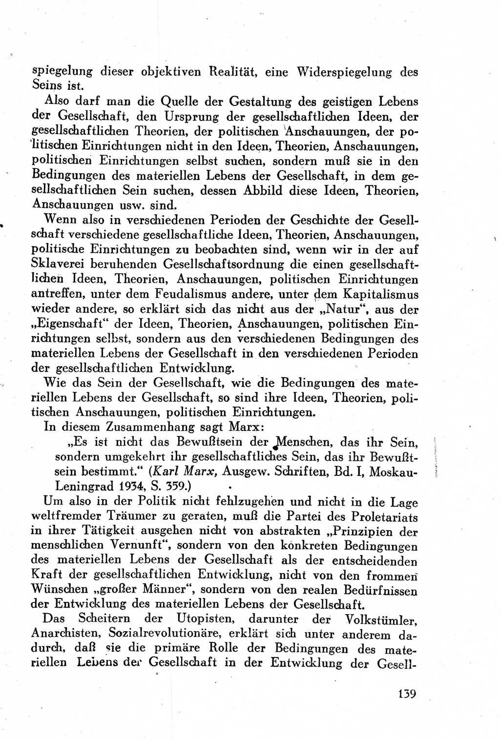 Geschichte der Kommunistischen Partei der Sowjetunion (KPdSU) [Sowjetische Besatzungszone (SBZ) Deutschlands] 1946, Seite 139 (Gesch. KPdSU SBZ Dtl. 1946, S. 139)