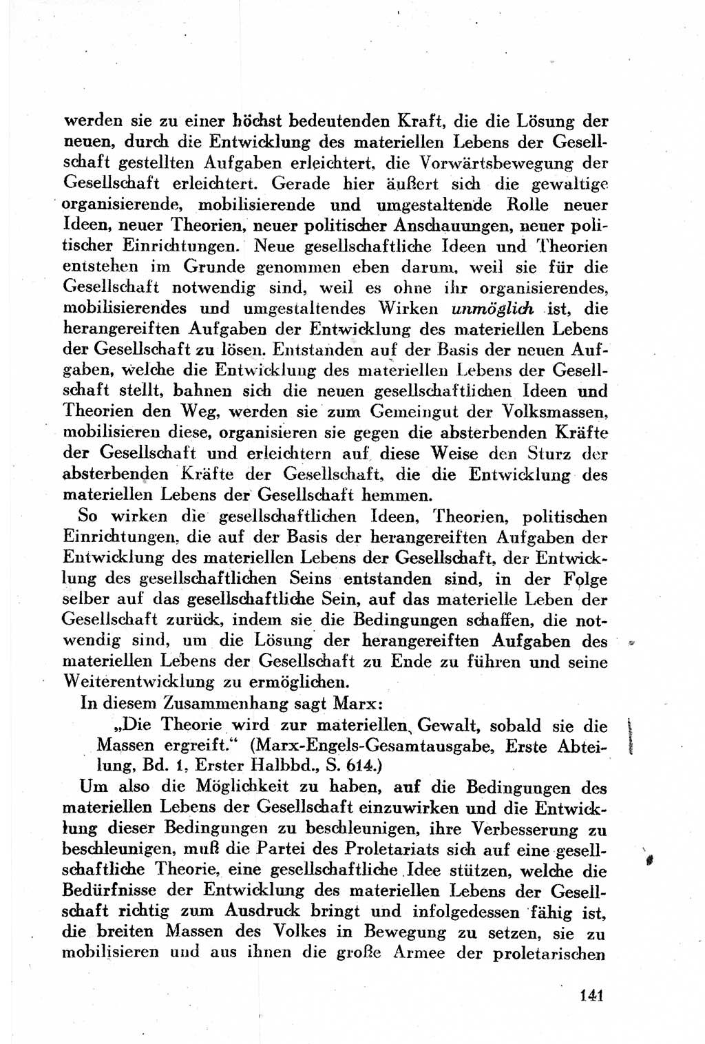 Geschichte der Kommunistischen Partei der Sowjetunion (KPdSU) [Sowjetische Besatzungszone (SBZ) Deutschlands] 1946, Seite 141 (Gesch. KPdSU SBZ Dtl. 1946, S. 141)