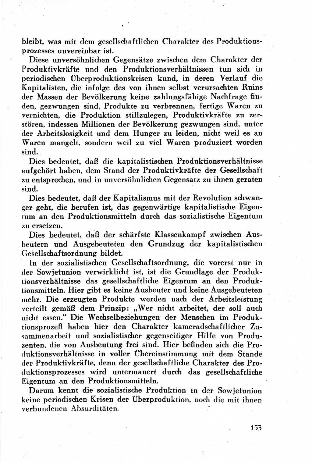 Geschichte der Kommunistischen Partei der Sowjetunion (KPdSU) [Sowjetische Besatzungszone (SBZ) Deutschlands] 1946, Seite 153 (Gesch. KPdSU SBZ Dtl. 1946, S. 153)