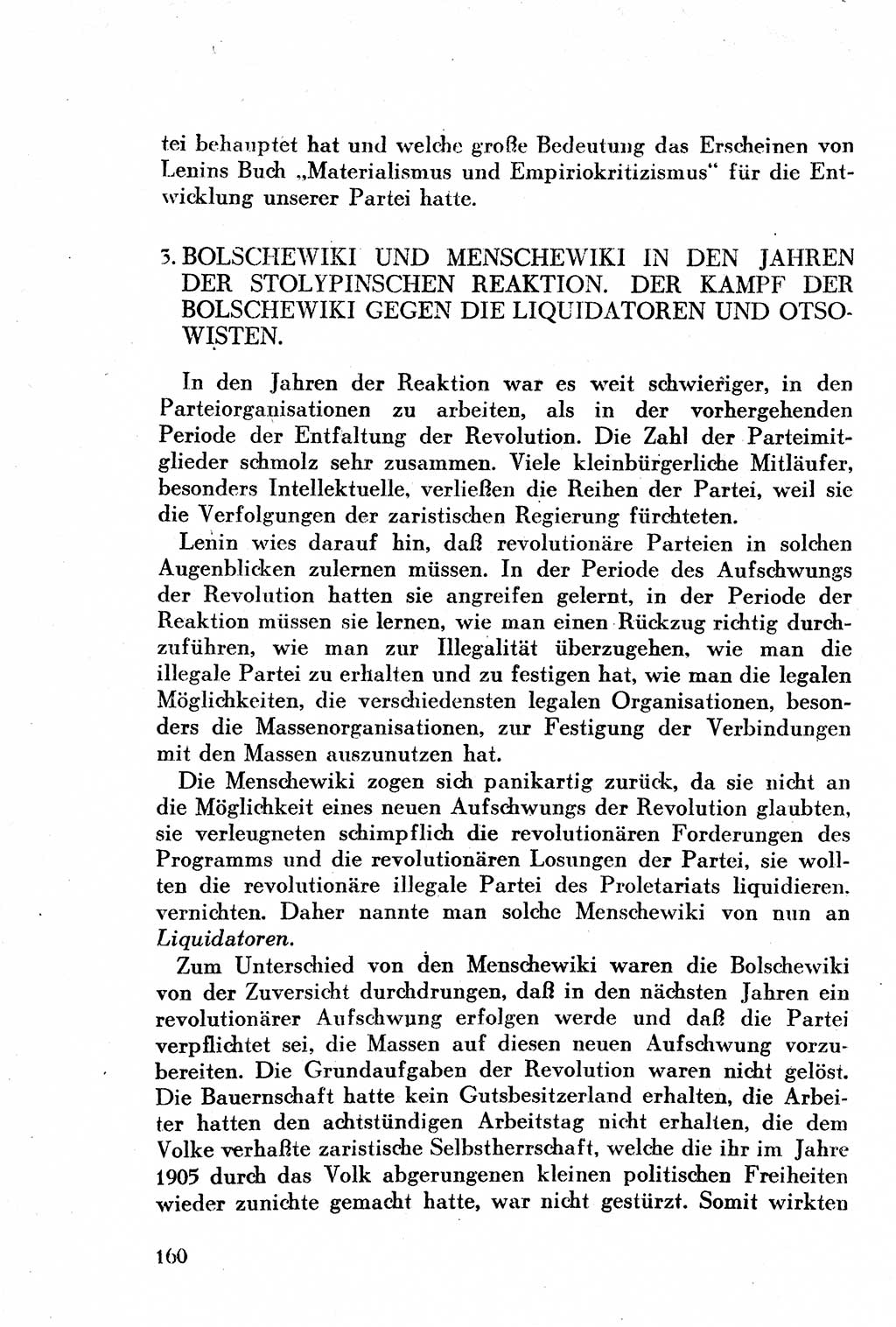 Geschichte der Kommunistischen Partei der Sowjetunion (KPdSU) [Sowjetische Besatzungszone (SBZ) Deutschlands] 1946, Seite 160 (Gesch. KPdSU SBZ Dtl. 1946, S. 160)