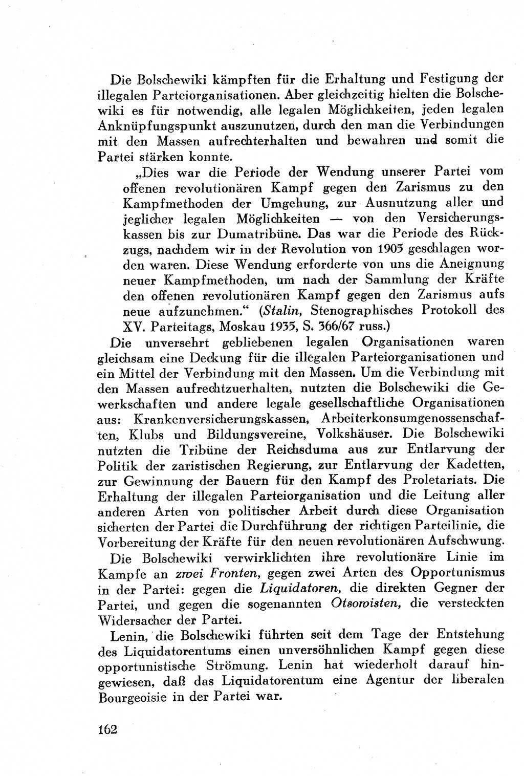 Geschichte der Kommunistischen Partei der Sowjetunion (KPdSU) [Sowjetische Besatzungszone (SBZ) Deutschlands] 1946, Seite 162 (Gesch. KPdSU SBZ Dtl. 1946, S. 162)