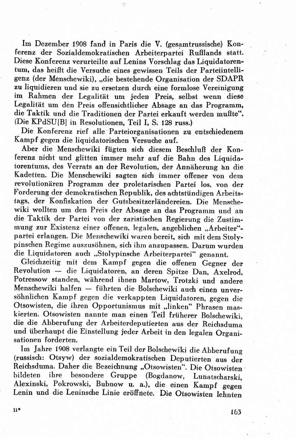 Geschichte der Kommunistischen Partei der Sowjetunion (KPdSU) [Sowjetische Besatzungszone (SBZ) Deutschlands] 1946, Seite 163 (Gesch. KPdSU SBZ Dtl. 1946, S. 163)