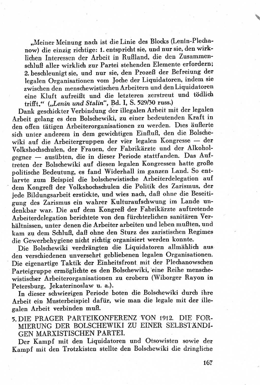 Geschichte der Kommunistischen Partei der Sowjetunion (KPdSU) [Sowjetische Besatzungszone (SBZ) Deutschlands] 1946, Seite 167 (Gesch. KPdSU SBZ Dtl. 1946, S. 167)