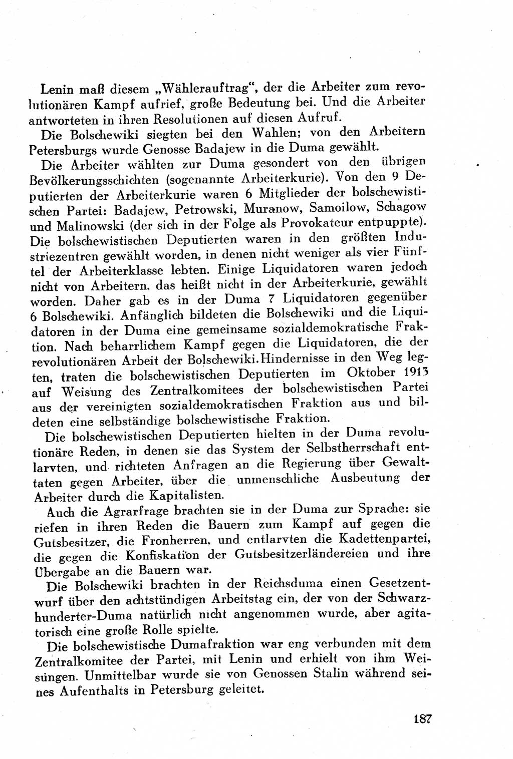 Geschichte der Kommunistischen Partei der Sowjetunion (KPdSU) [Sowjetische Besatzungszone (SBZ) Deutschlands] 1946, Seite 187 (Gesch. KPdSU SBZ Dtl. 1946, S. 187)