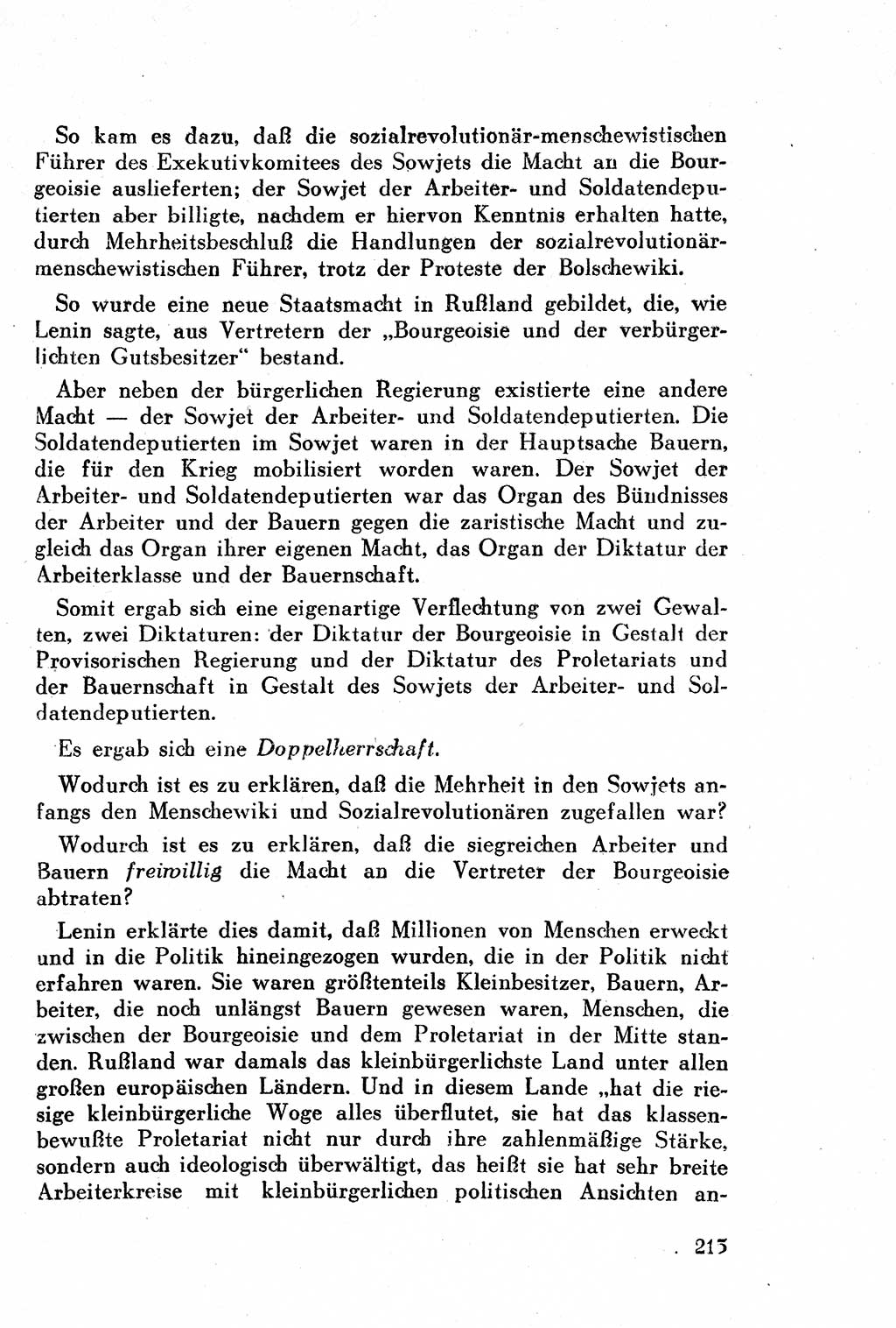 Geschichte der Kommunistischen Partei der Sowjetunion (KPdSU) [Sowjetische Besatzungszone (SBZ) Deutschlands] 1946, Seite 215 (Gesch. KPdSU SBZ Dtl. 1946, S. 215)