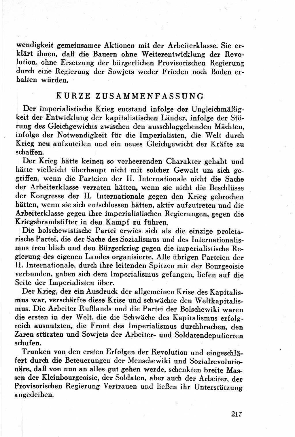 Geschichte der Kommunistischen Partei der Sowjetunion (KPdSU) [Sowjetische Besatzungszone (SBZ) Deutschlands] 1946, Seite 217 (Gesch. KPdSU SBZ Dtl. 1946, S. 217)