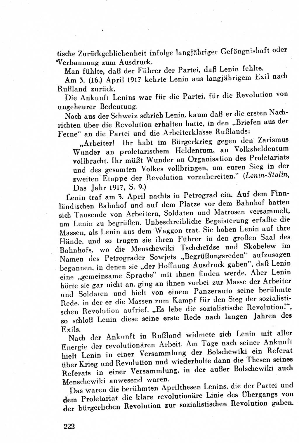 Geschichte der Kommunistischen Partei der Sowjetunion (KPdSU) [Sowjetische Besatzungszone (SBZ) Deutschlands] 1946, Seite 222 (Gesch. KPdSU SBZ Dtl. 1946, S. 222)