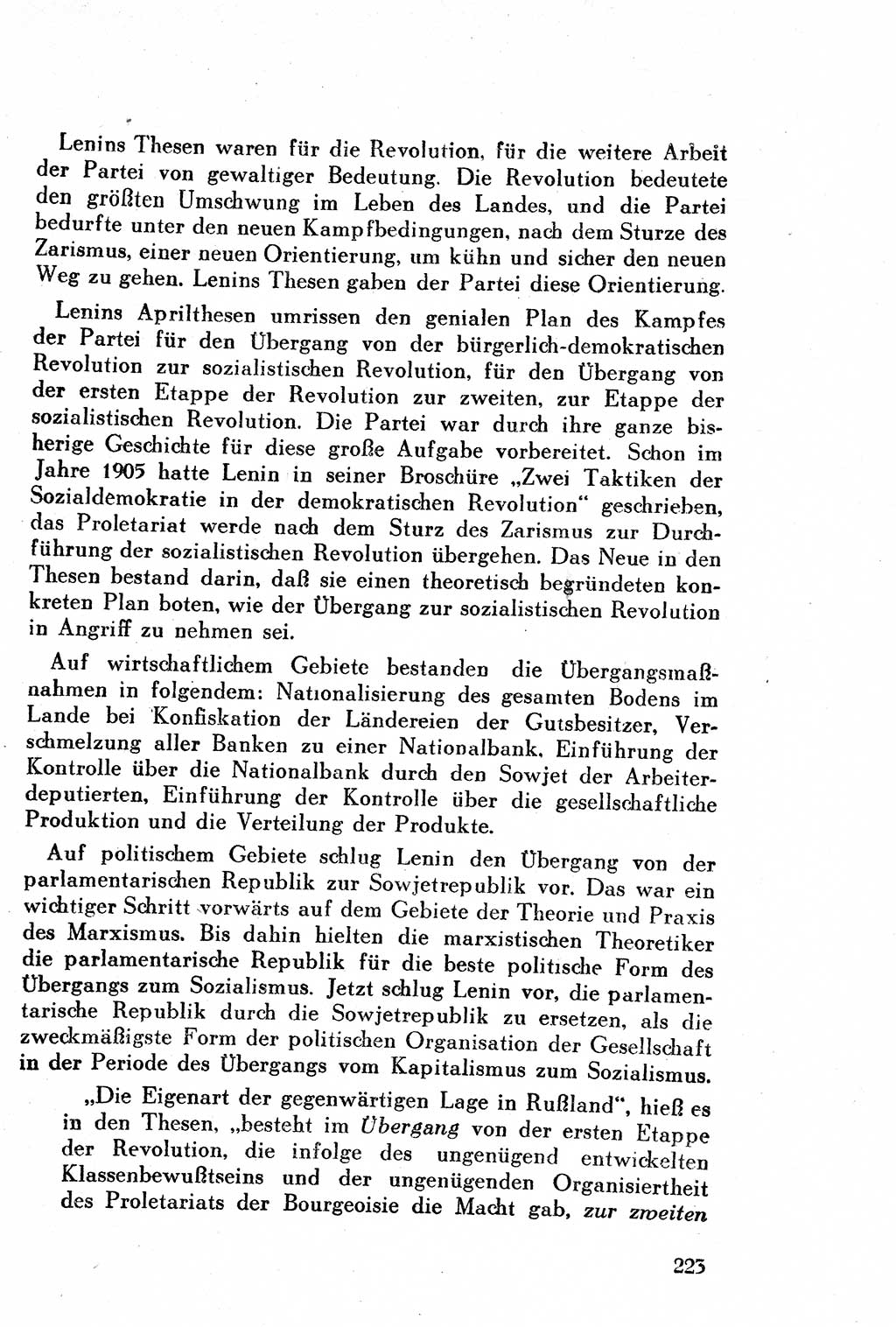 Geschichte der Kommunistischen Partei der Sowjetunion (KPdSU) [Sowjetische Besatzungszone (SBZ) Deutschlands] 1946, Seite 223 (Gesch. KPdSU SBZ Dtl. 1946, S. 223)