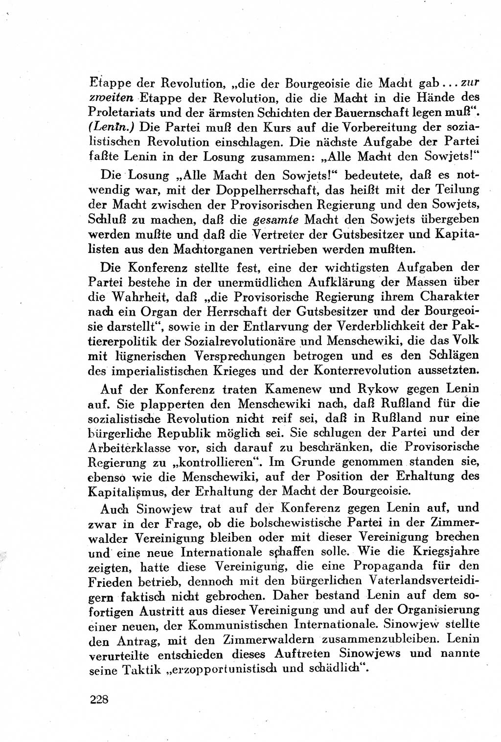 Geschichte der Kommunistischen Partei der Sowjetunion (KPdSU) [Sowjetische Besatzungszone (SBZ) Deutschlands] 1946, Seite 228 (Gesch. KPdSU SBZ Dtl. 1946, S. 228)