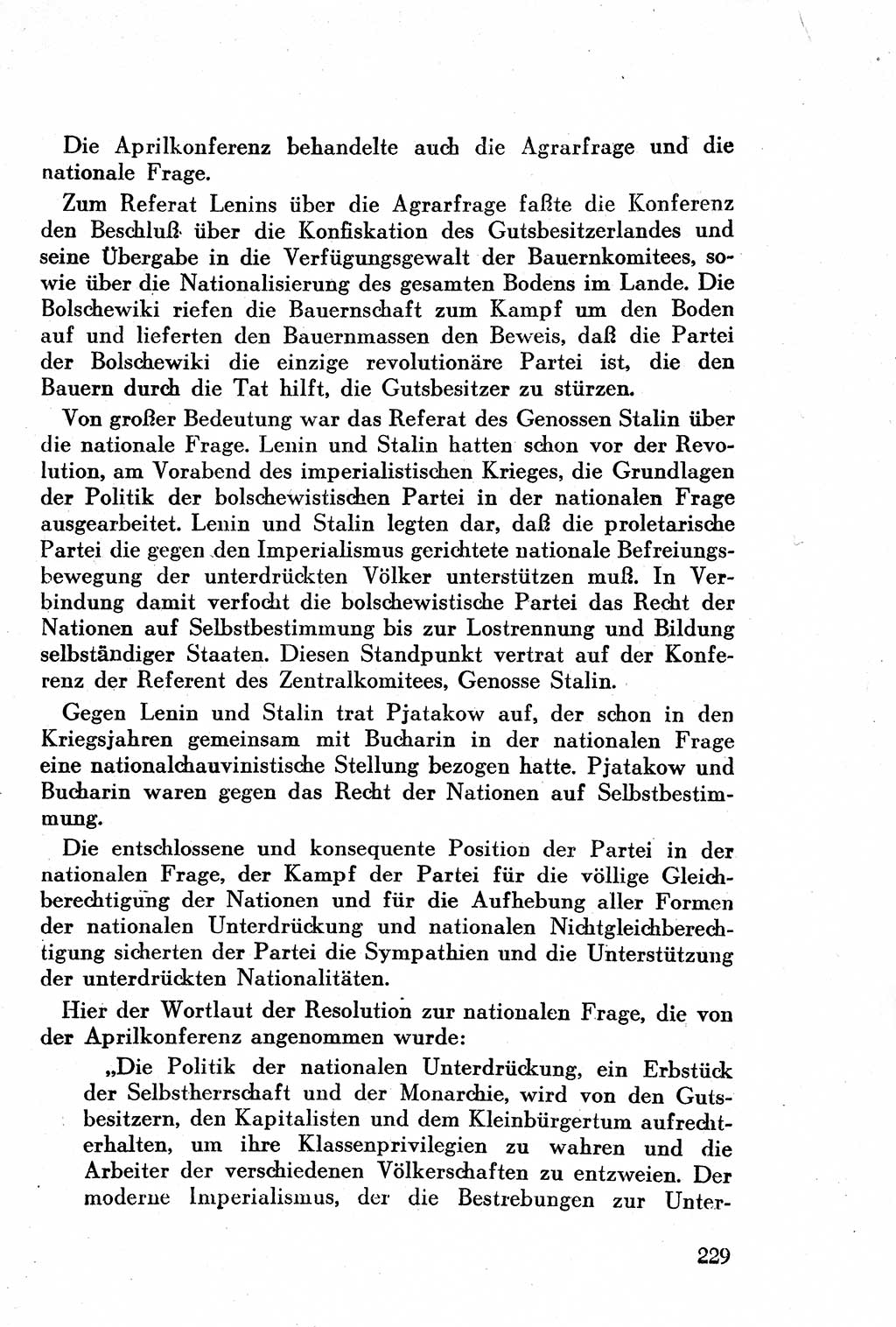 Geschichte der Kommunistischen Partei der Sowjetunion (KPdSU) [Sowjetische Besatzungszone (SBZ) Deutschlands] 1946, Seite 229 (Gesch. KPdSU SBZ Dtl. 1946, S. 229)