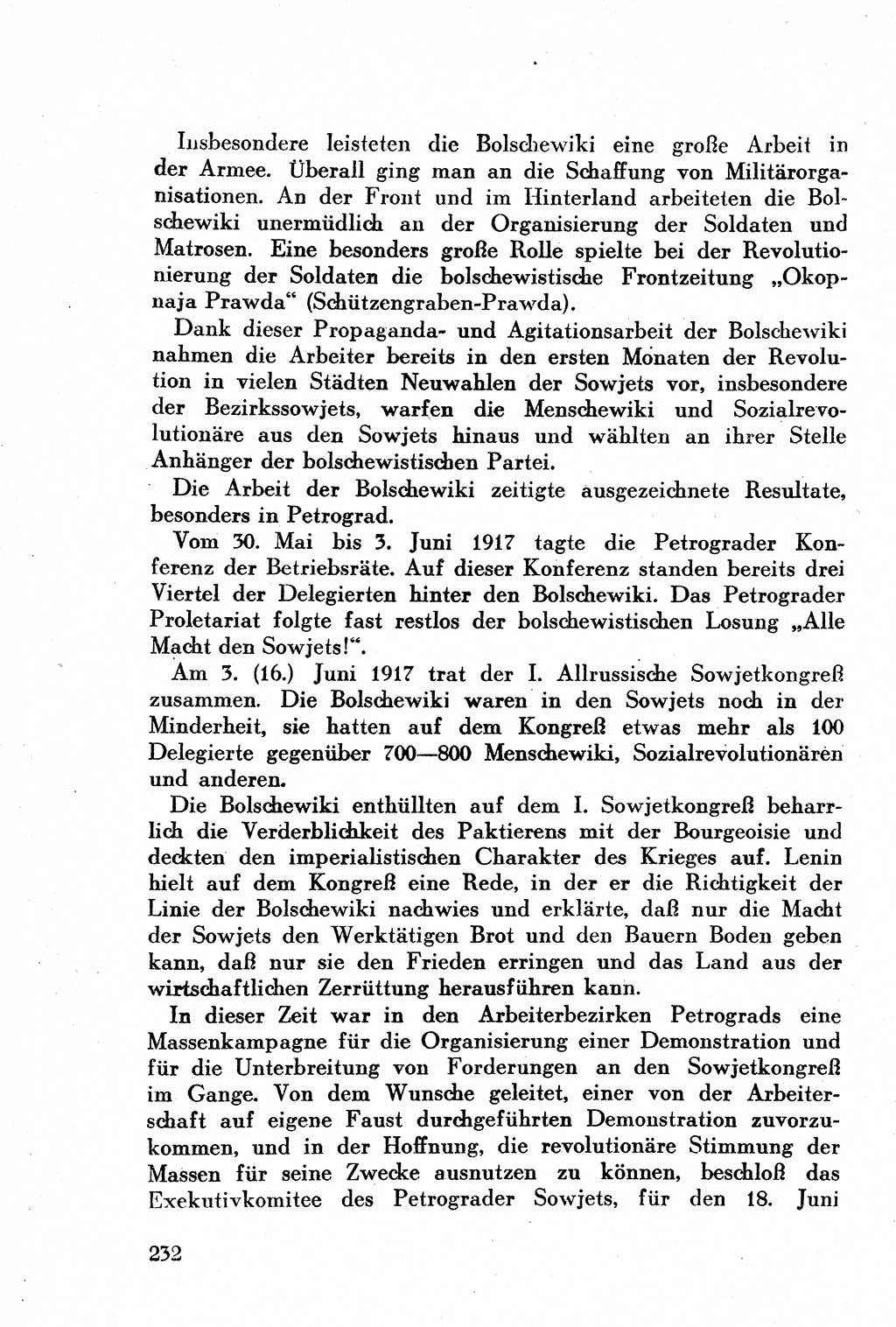 Geschichte der Kommunistischen Partei der Sowjetunion (KPdSU) [Sowjetische Besatzungszone (SBZ) Deutschlands] 1946, Seite 232 (Gesch. KPdSU SBZ Dtl. 1946, S. 232)