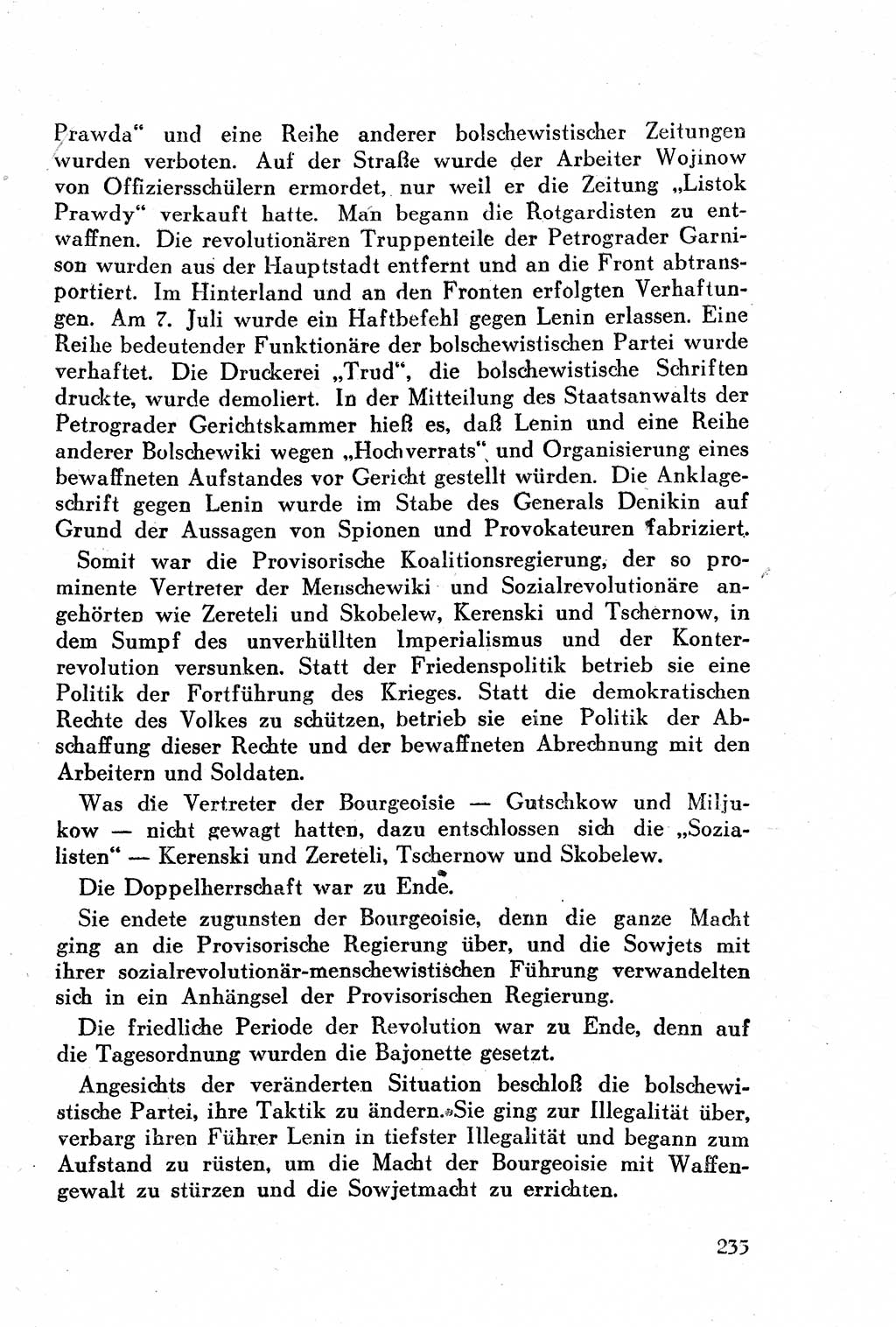 Geschichte der Kommunistischen Partei der Sowjetunion (KPdSU) [Sowjetische Besatzungszone (SBZ) Deutschlands] 1946, Seite 235 (Gesch. KPdSU SBZ Dtl. 1946, S. 235)